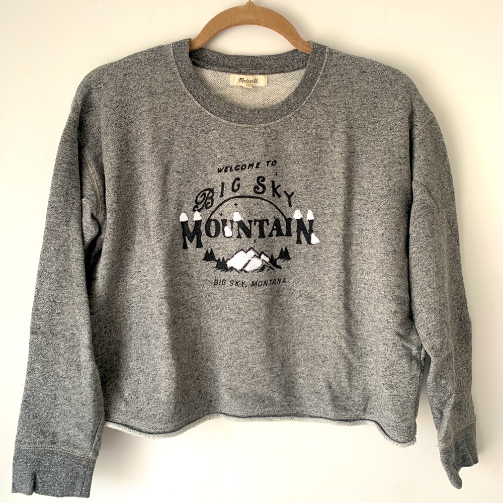 Madewell Big Sky Mountain Cutoff Sweatshirt 🏔